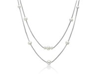 Collana Miluna Donna I Gioielli Di Miss Italia in Argento Perla PCL6630